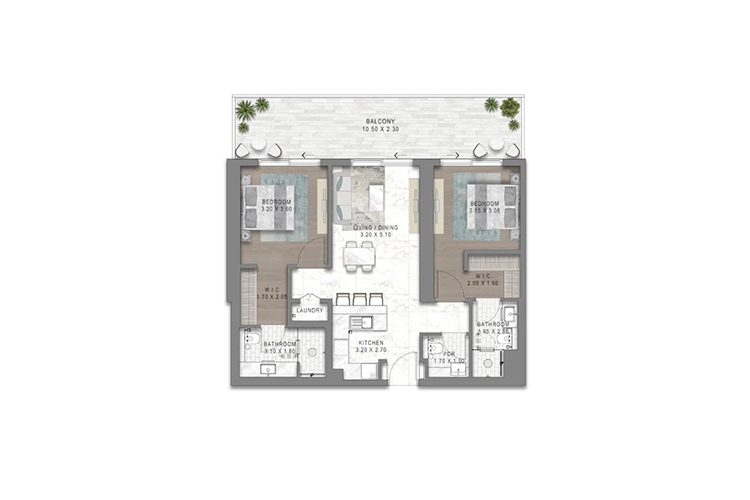Chelsea Residences by DAMAC Floor Plan